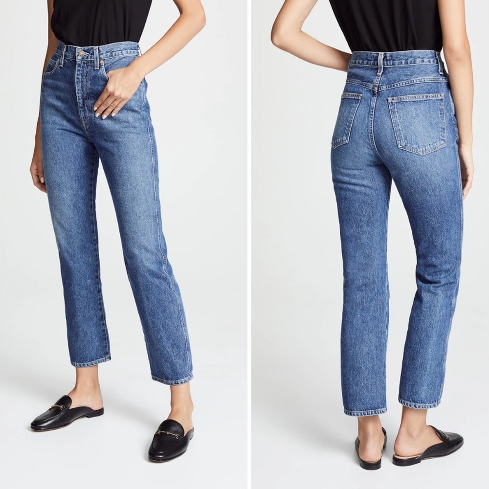 AGOLDE '90s Pinch Waist straight-leg jeans, medium wash - Size 25, 100% Cotton